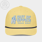 Shop "Out of Office" Golf Rope Cap (White Teal Embroidery) on sale