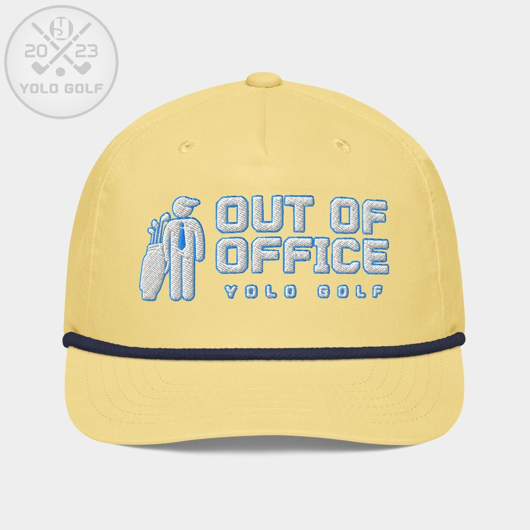 Shop "Out of Office" Golf Rope Cap (White Teal Embroidery) on sale