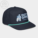 Shop "Out of Office" Golf Rope Cap (White Teal Embroidery) on sale