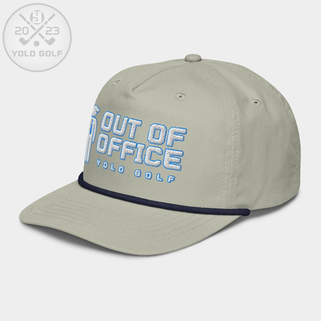 Shop "Out of Office" Golf Rope Cap (White Teal Embroidery) on sale