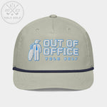 Shop "Out of Office" Golf Rope Cap (White Teal Embroidery) on sale