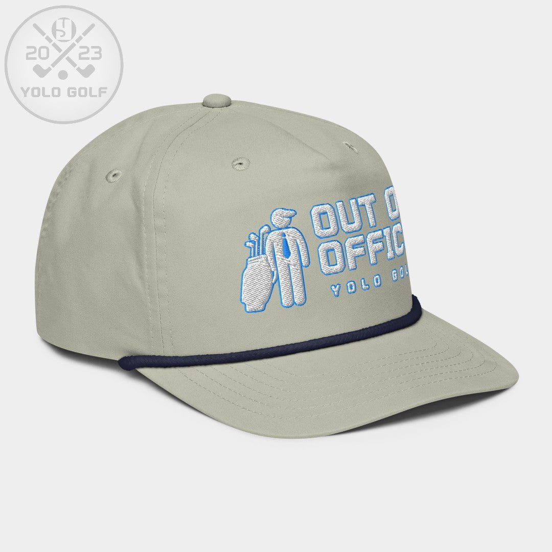 Shop "Out of Office" Golf Rope Cap (White Teal Embroidery) on sale