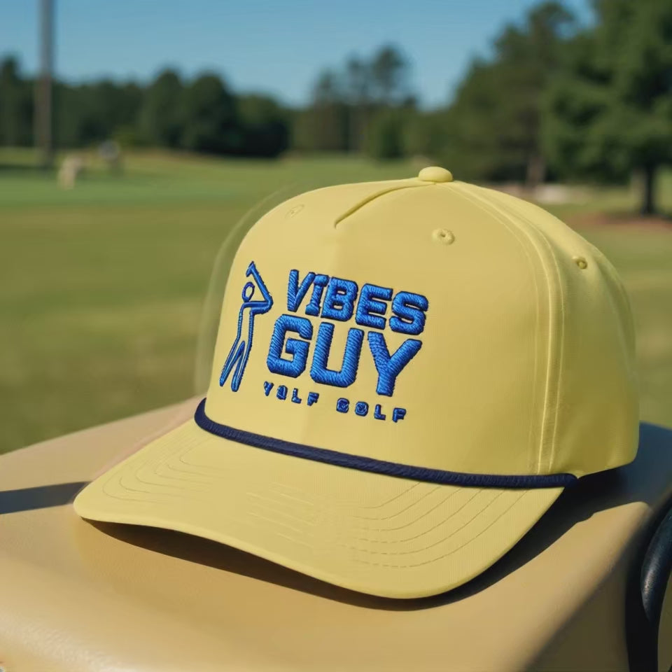 "Vibes Guy" Golf Rope Cap (Royal Teal Embroidery)