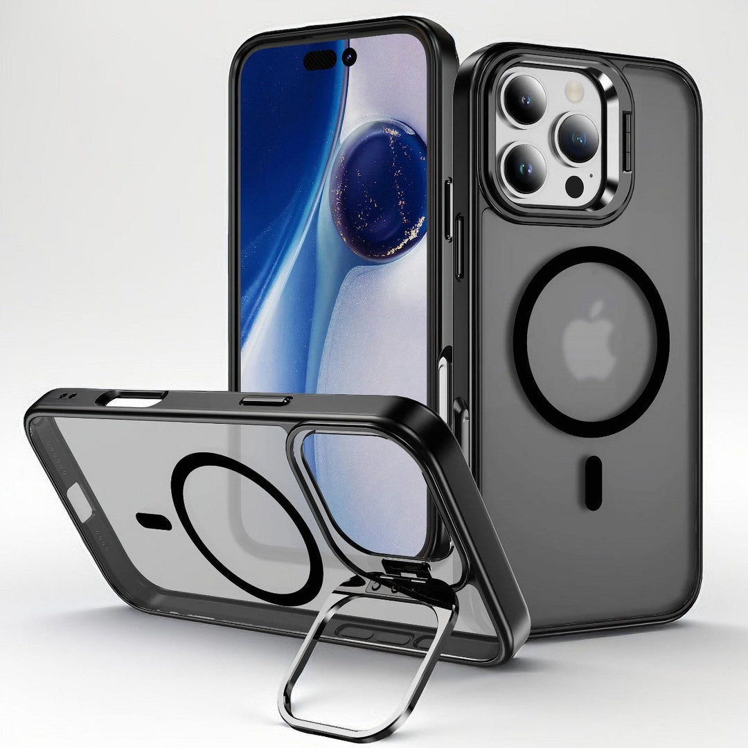 Camera Stand Lens Cover Kickstand Magnetic Phone Case iPhone 16 15 Pro Max Plus Pro 2025
