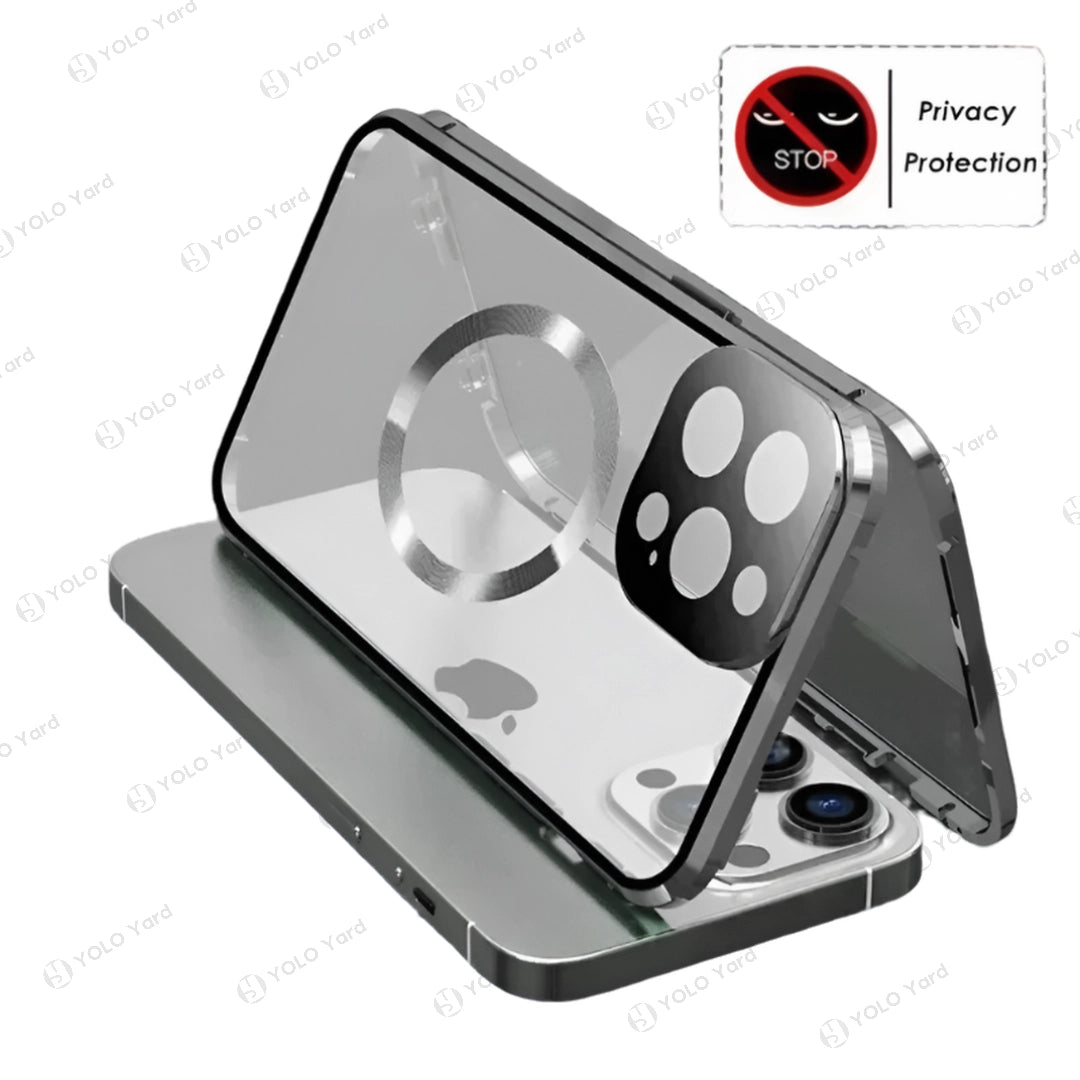 Shop best Privacy Guard 360 MagSafe: Aluminum & Glass Anti - Spy iPhone Case | Magnetic Closure at YOLO Yard