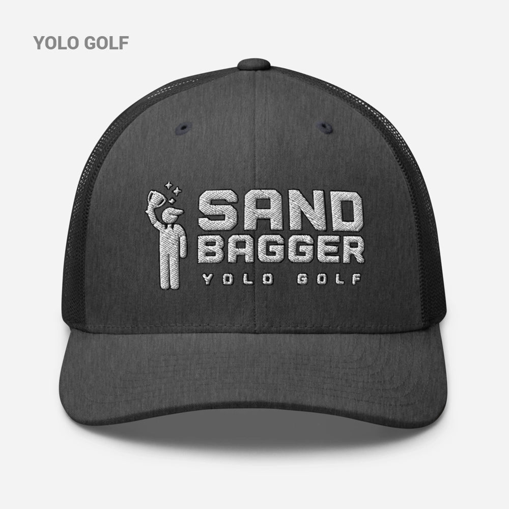 "Sandbagger" 6-Panel Embroidered Logo Trucker Hat