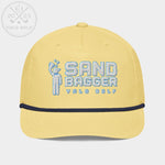 Shop "Sandbagger" Golf Rope Cap (White Teal Embroidery) on sale