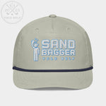 Shop "Sandbagger" Golf Rope Cap (White Teal Embroidery) on sale