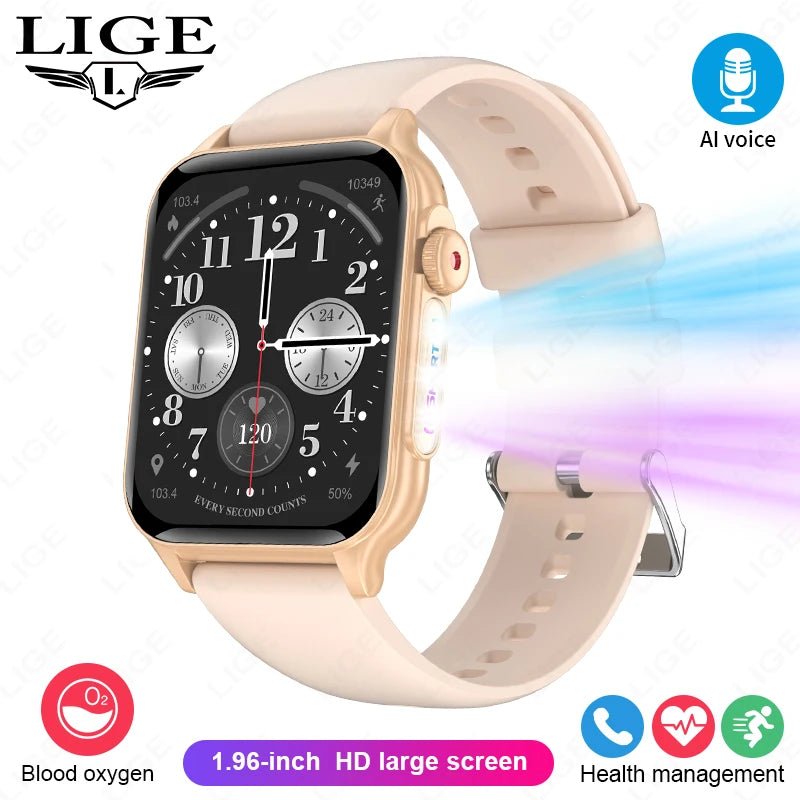 Shop Smart Watch LED Lighting Effects 1.96'' HD Screen Men Women Bluetooth Call Breathing Light Outdoor Bracelet Heart Rate