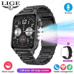 Shop Smart Watch LED Lighting Effects 1.96'' HD Screen Men Women Bluetooth Call Breathing Light Outdoor Bracelet Heart Rate