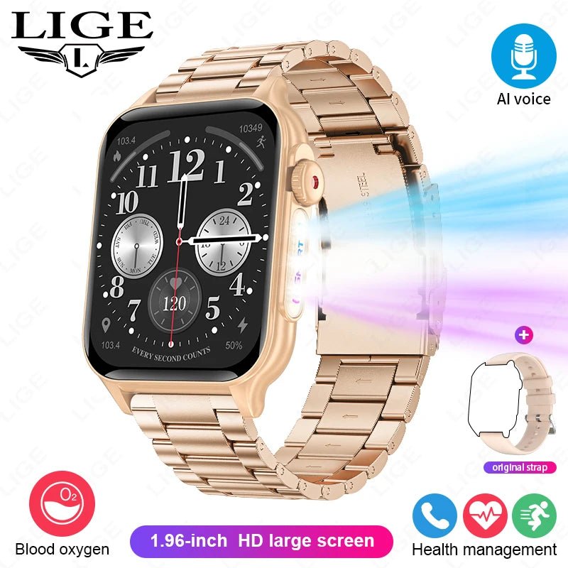 Shop Smart Watch LED Lighting Effects 1.96'' HD Screen Men Women Bluetooth Call Breathing Light Outdoor Bracelet Heart Rate