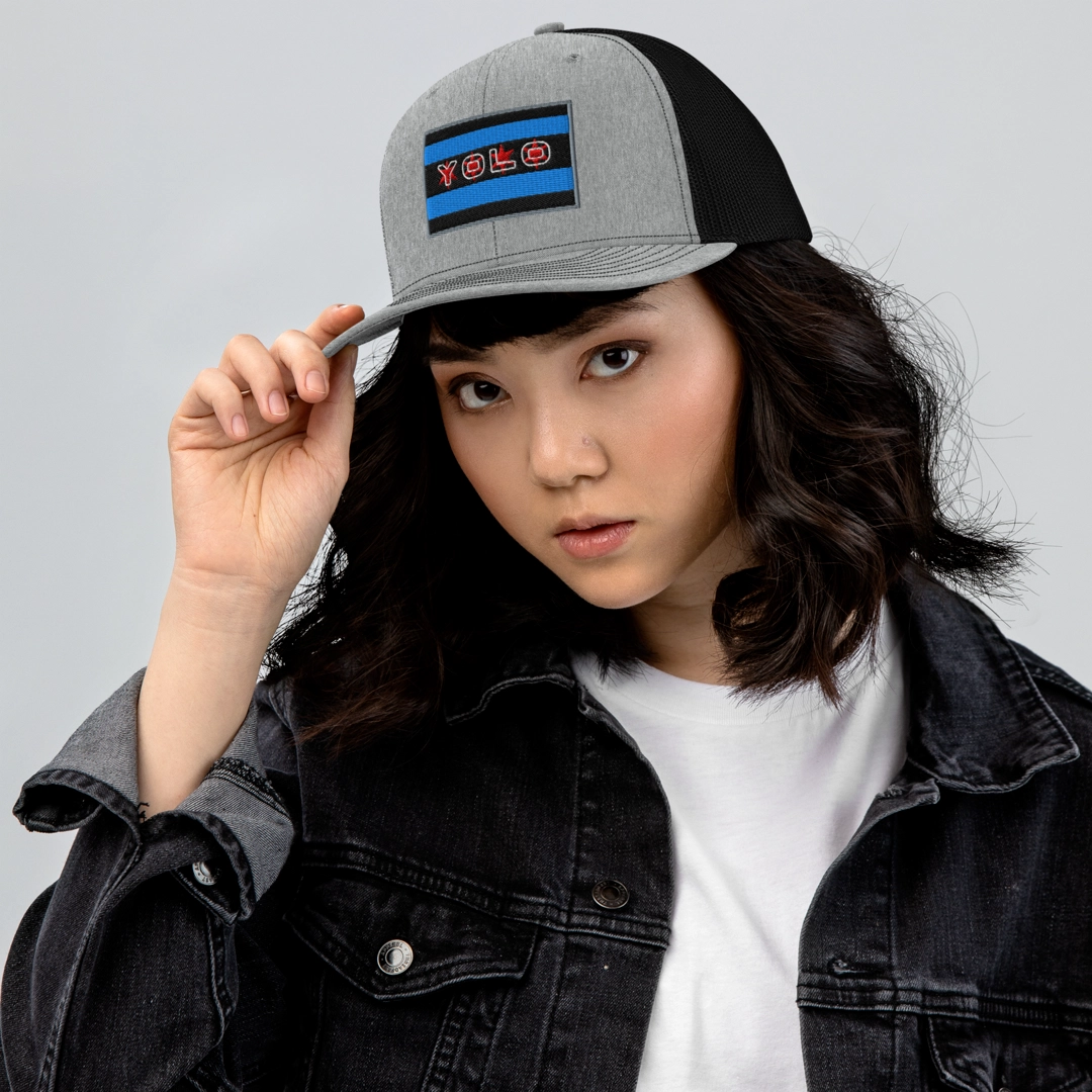 YOLO-Chicago Flag Trucker Cap