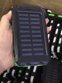 Solar Charger USB Power Bank 20000mAh | LED Flashlight | Compass | Dual USB | Waterproof | High Capacity | Fast Charging | Rugged Outdoor Battery Charger | Camping Hiking
