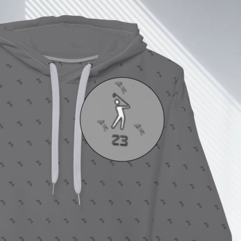 Shop "Swing23" Gray Pullover Fleece Hoodie on sale