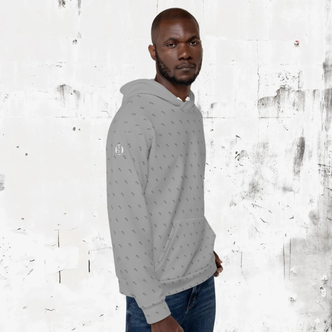 Shop "Swing23" Gray Pullover Fleece Hoodie on sale