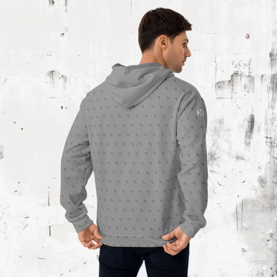 Shop "Swing23" Gray Pullover Fleece Hoodie on sale