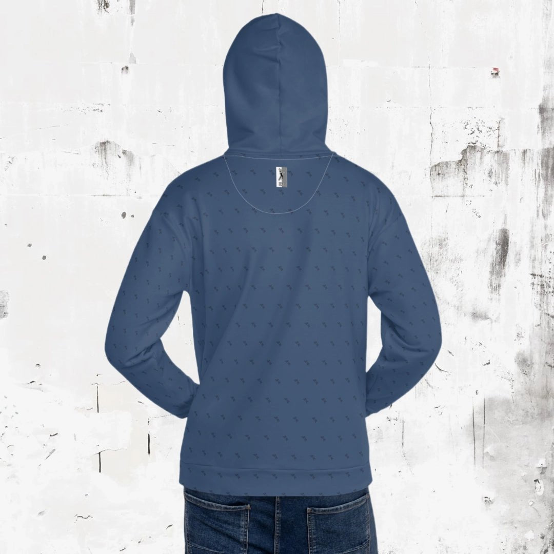 Shop "Swing23" Blue Pullover Fleece Hoodie on sale