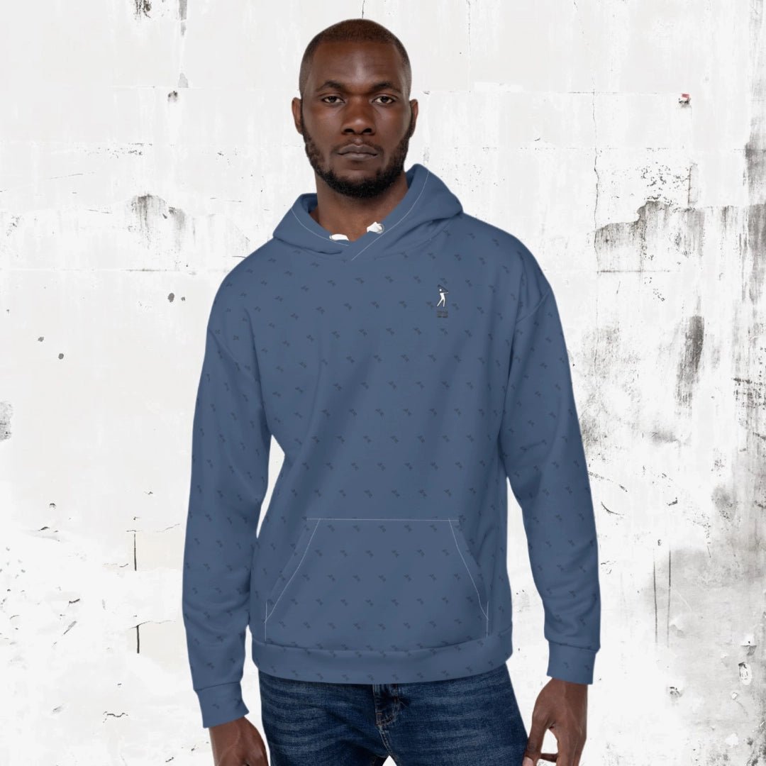 Shop "Swing23" Blue Pullover Fleece Hoodie on sale