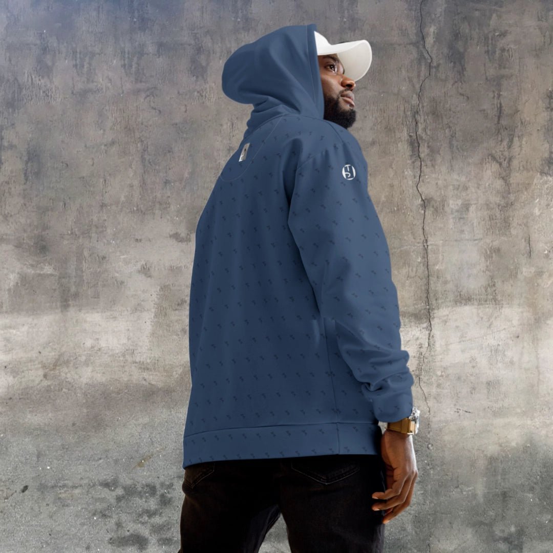 Shop "Swing23" Blue Pullover Fleece Hoodie on sale