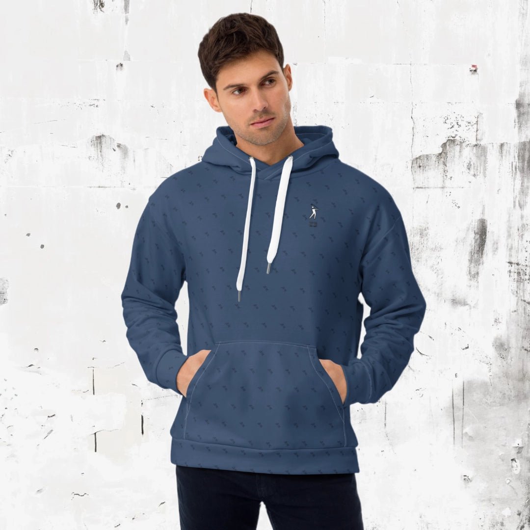 Shop "Swing23" Blue Pullover Fleece Hoodie on sale