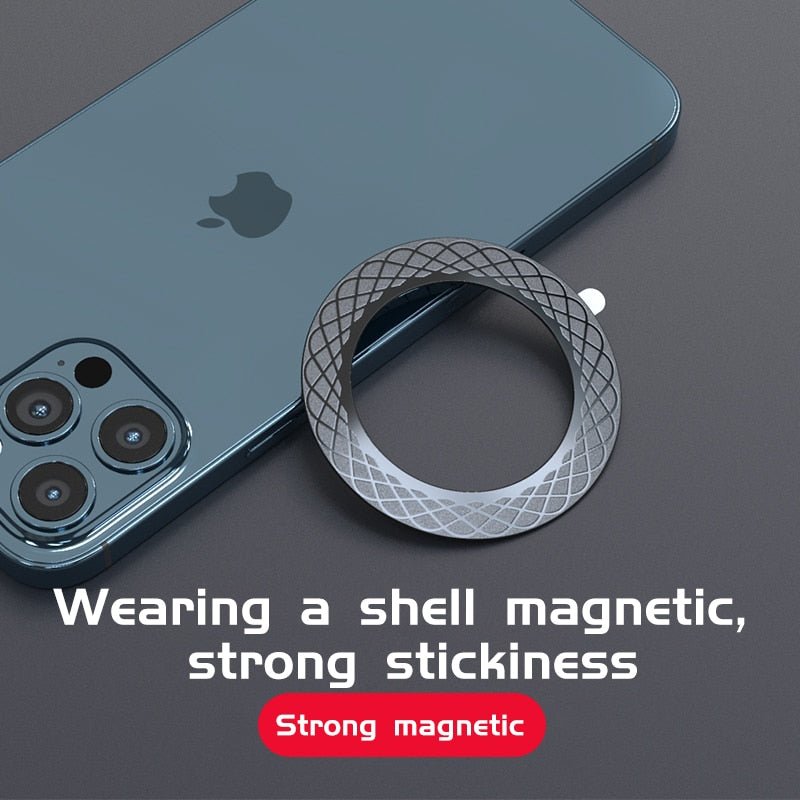 Textured Design Wireless Charging Magnetic Ring - YOLO Yard Phone Accessories Back Cover Magnetic Magnetic Ring trending gift