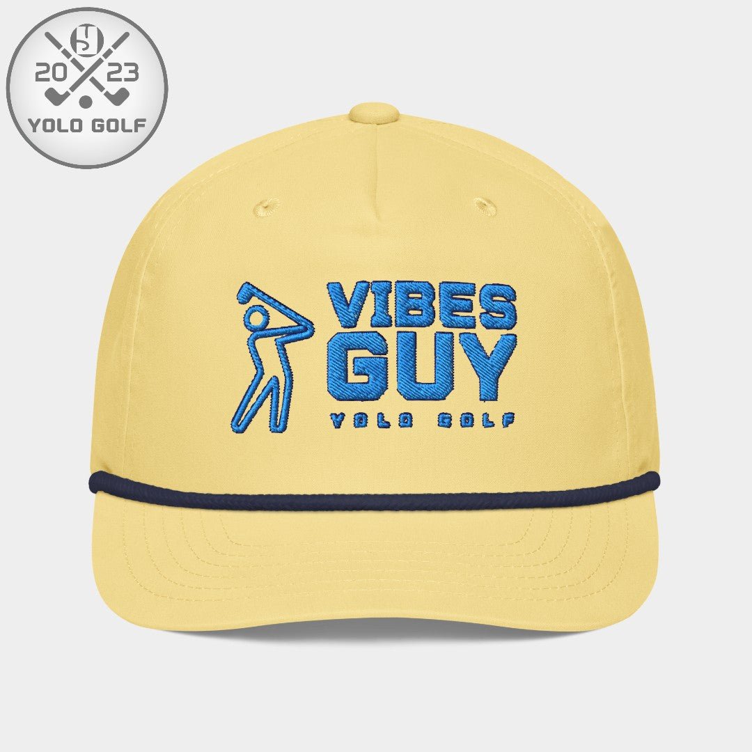 Shop "Vibes Guy" Golf Rope Cap (Royal Teal Embroidery) on sale