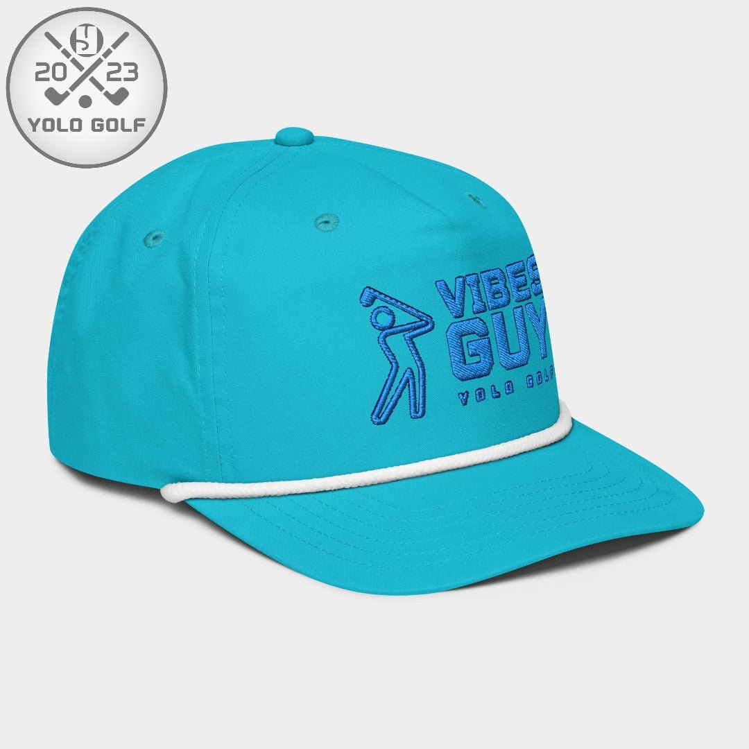 Shop "Vibes Guy" Golf Rope Cap (Royal Teal Embroidery) on sale