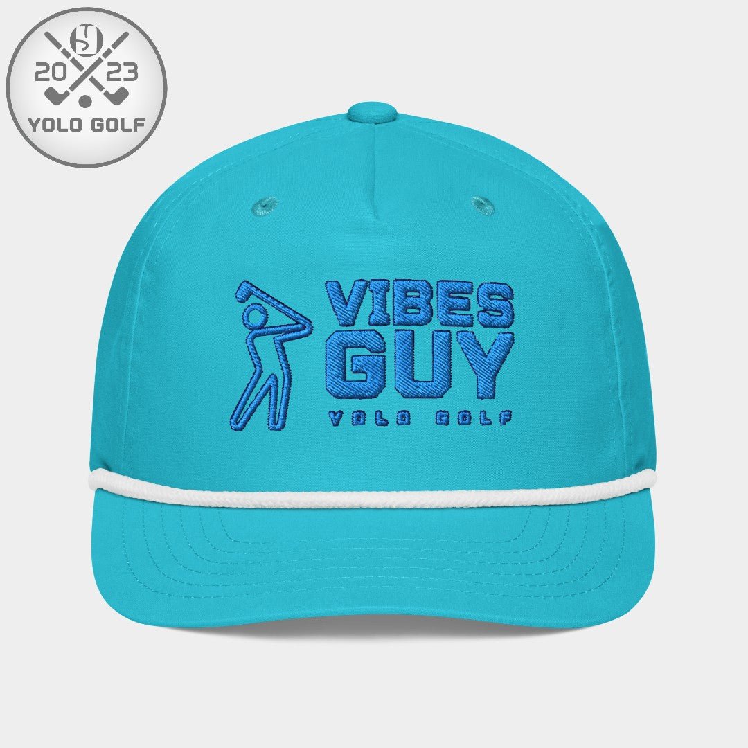 Shop "Vibes Guy" Golf Rope Cap (Royal Teal Embroidery) on sale