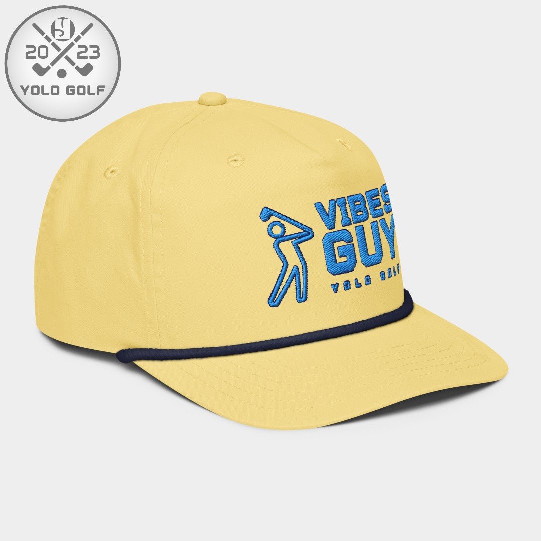 Shop "Vibes Guy" Golf Rope Cap (Royal Teal Embroidery) on sale