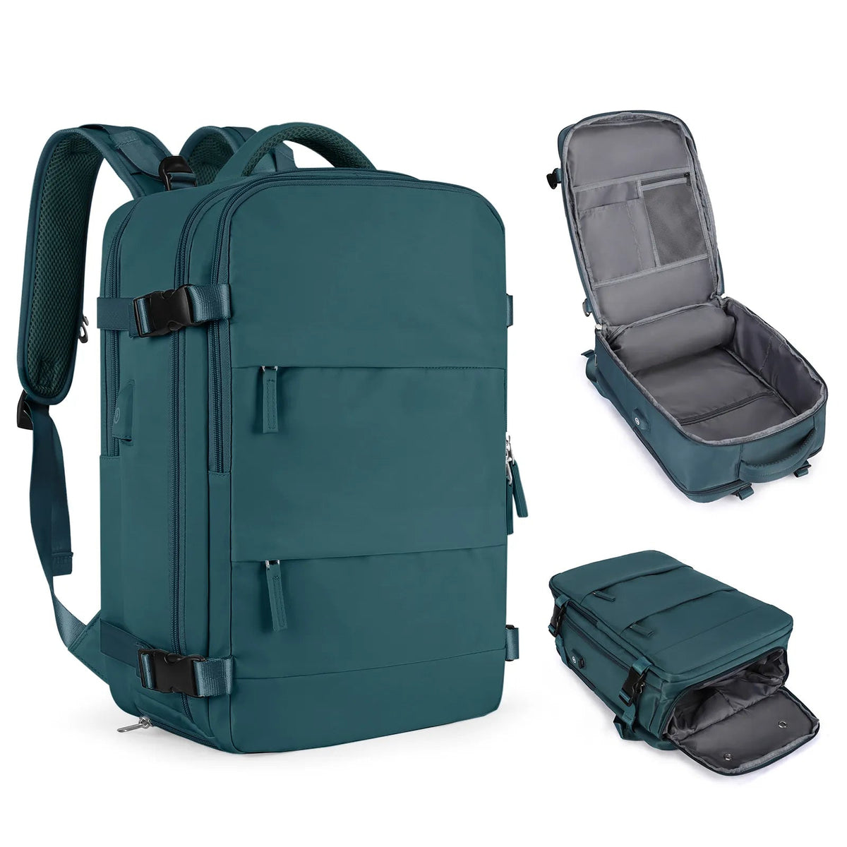 VoyagePro Waterproof Travel Backpack | Shoe Compartment | Anti-Theft Pockets | 37L + 30L - YOLO Yard anti-theft featured