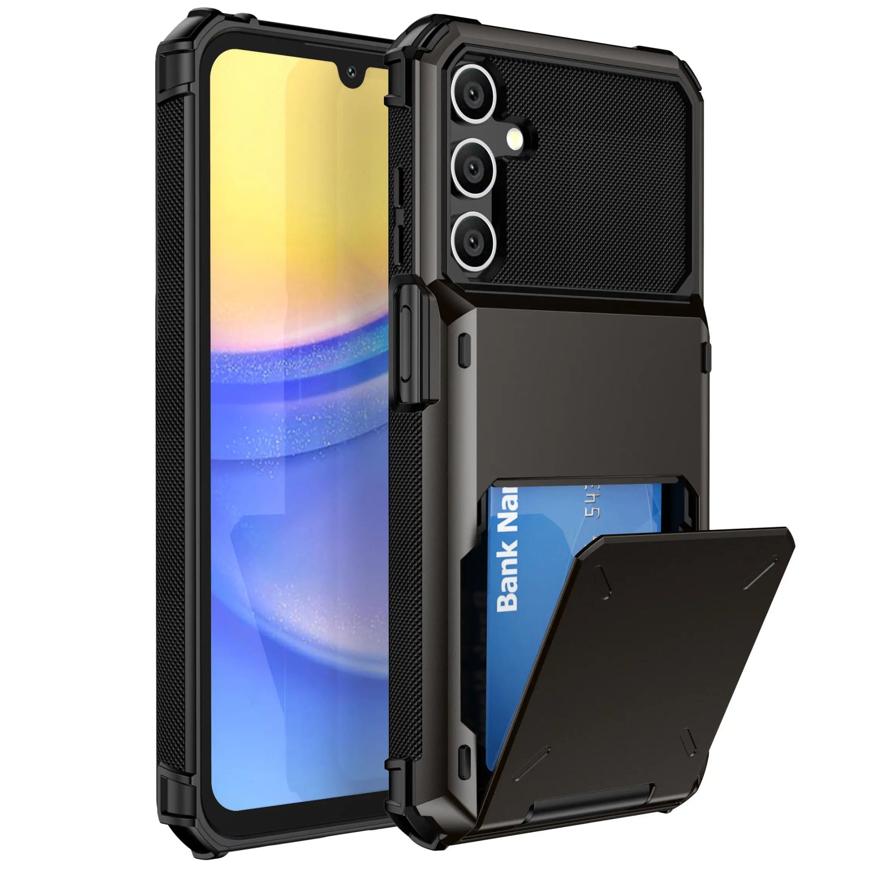 Wallet Phone Case Card Holder Samsung Galaxy A55 A35 Dual Layer Heavy Duty Hidden Flip 4-Card Slot trending Accessories YOLO