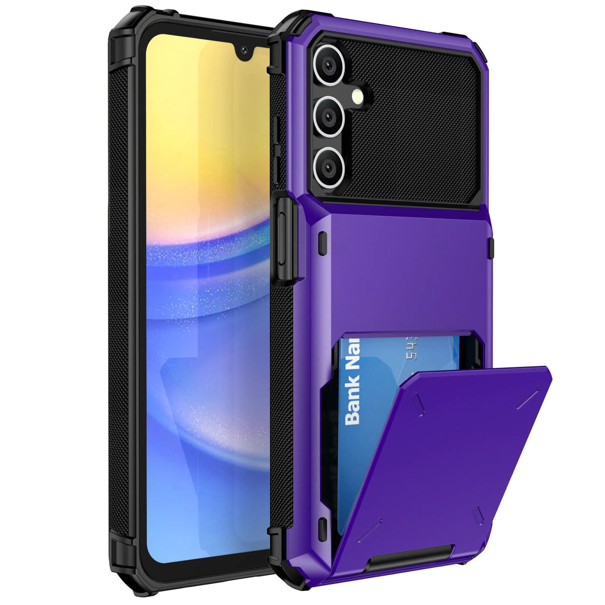 Wallet Phone Case Card Holder Samsung Galaxy A55 A35 Dual Layer Heavy Duty Hidden Flip 4-Card Slot trending Accessories YOLO