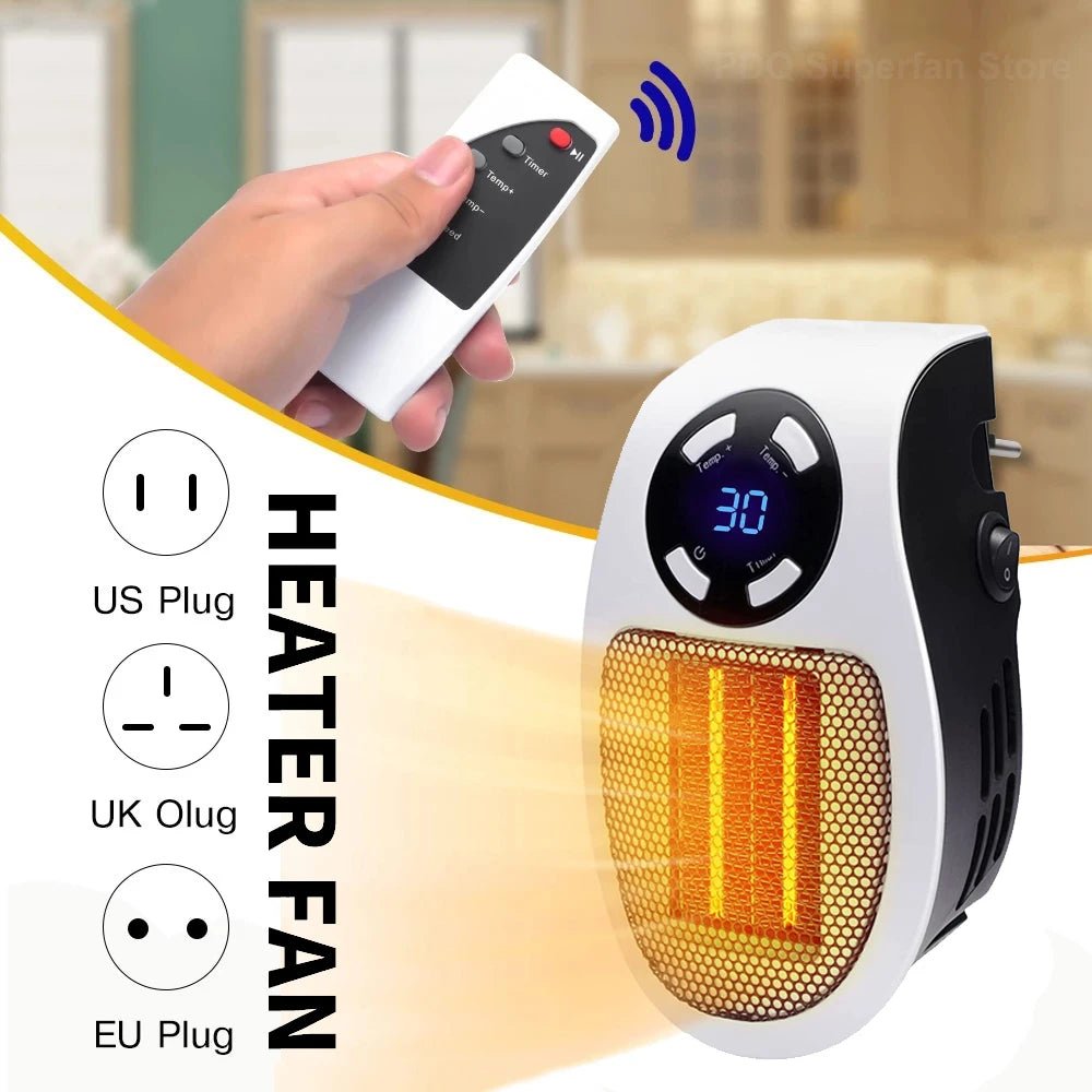 WarmEase Wall Radiator: 500W Remote Controlled - YOLO Yard Electric Heater Fan 500W Electric Heater great gift