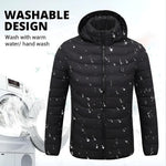 Winter Warmth Heated Hooded Jacket | 10000mAh USB Power Bank Included YOLO Yard Heated Jacket bestdeals great gift THREADS