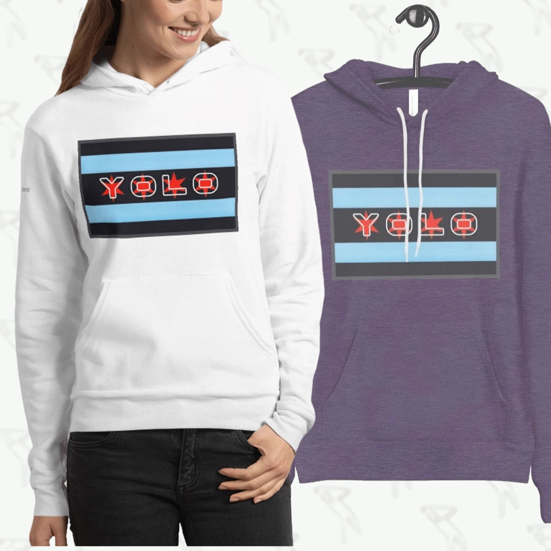 YOLO-Chicago Flag Pullover Hoodie