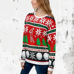 Shop YOLO Golf Ugly Christmas Fleece Sweater on sale