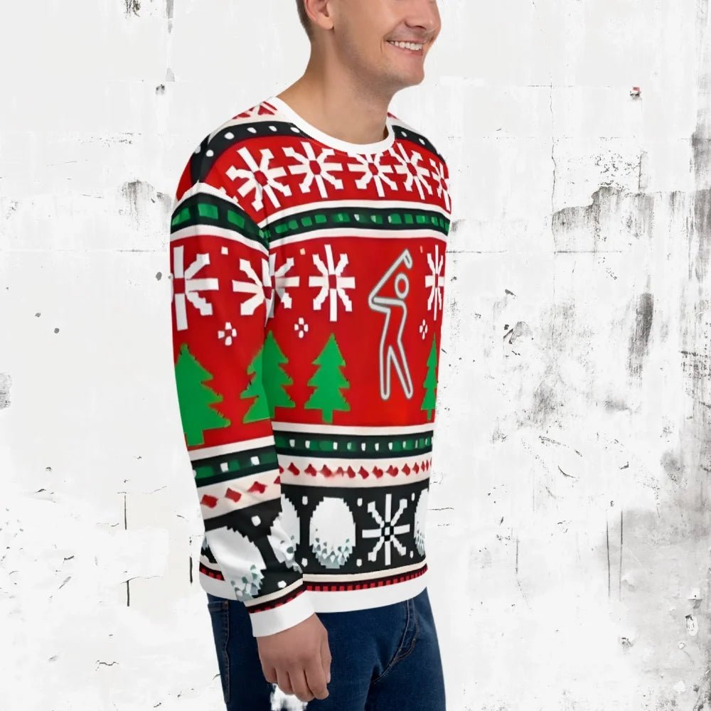 Shop YOLO Golf Ugly Christmas Fleece Sweater on sale