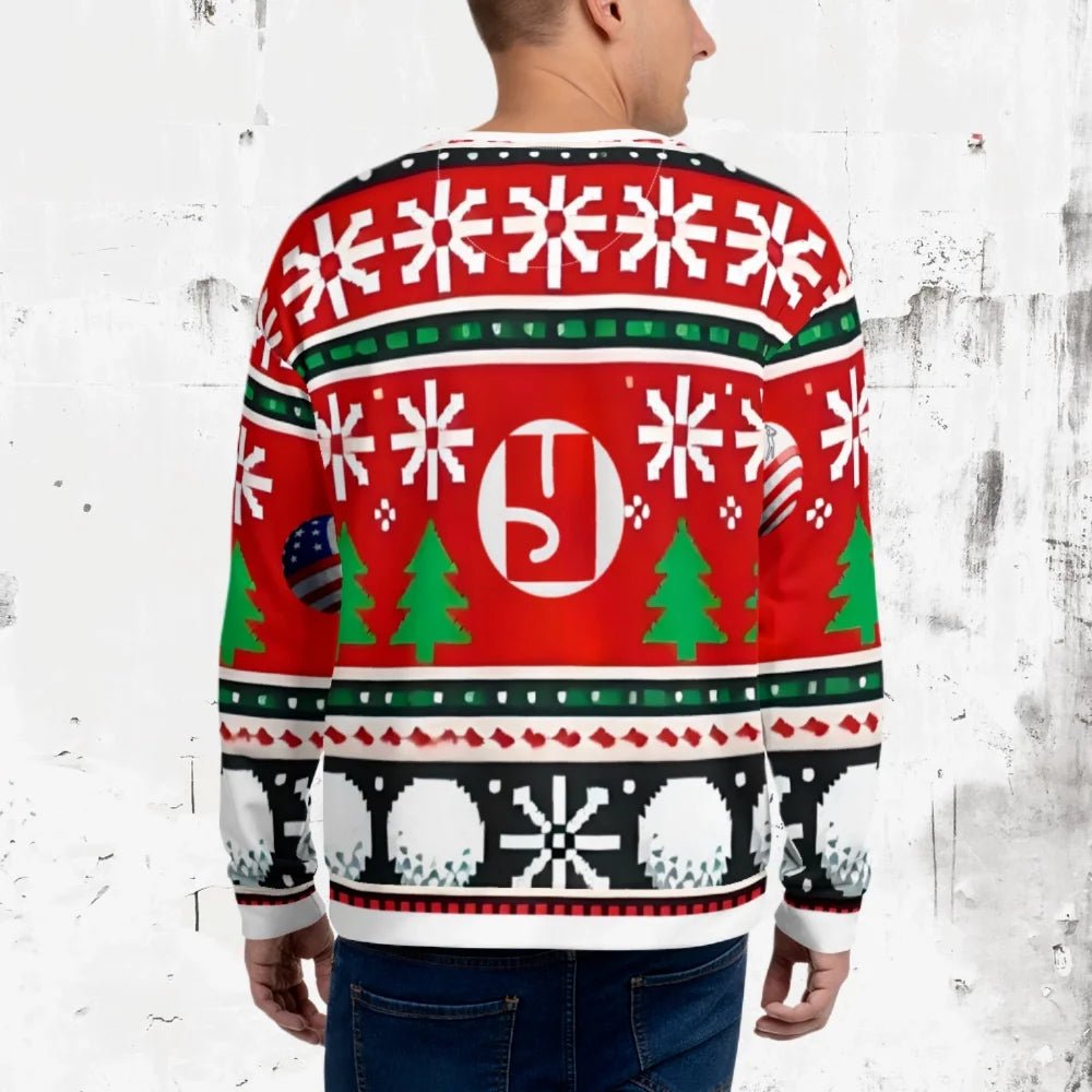 Shop YOLO Golf Ugly Christmas Fleece Sweater on sale