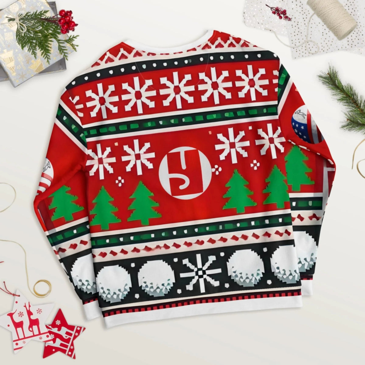 Shop YOLO Golf Ugly Christmas Fleece Sweater on sale