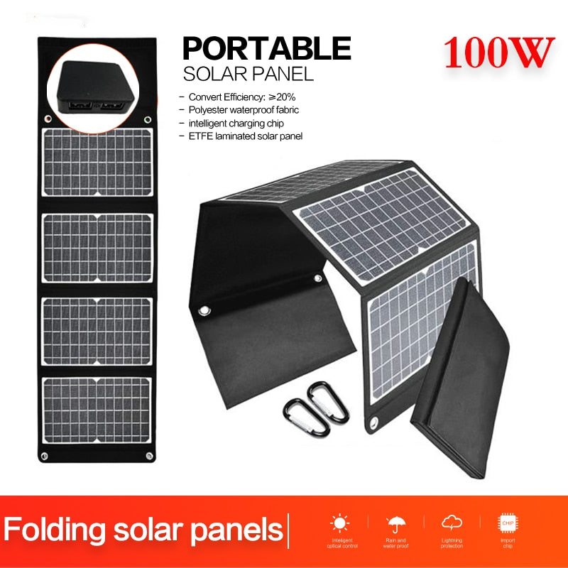 EcoLite Charge 100W Portable Solar Panels | Lightweight | Effective in Low Sunlight | Reliable Renewable Energy